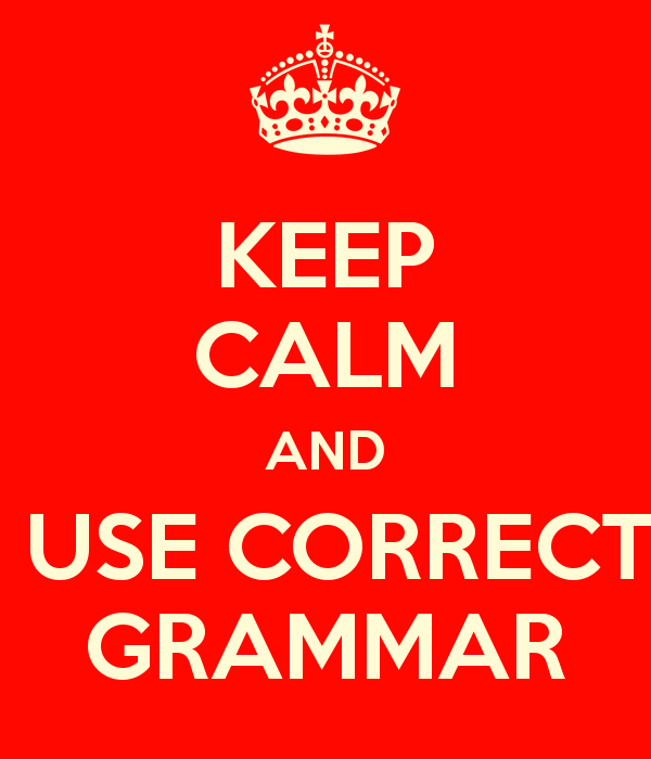 Keep calm grammar